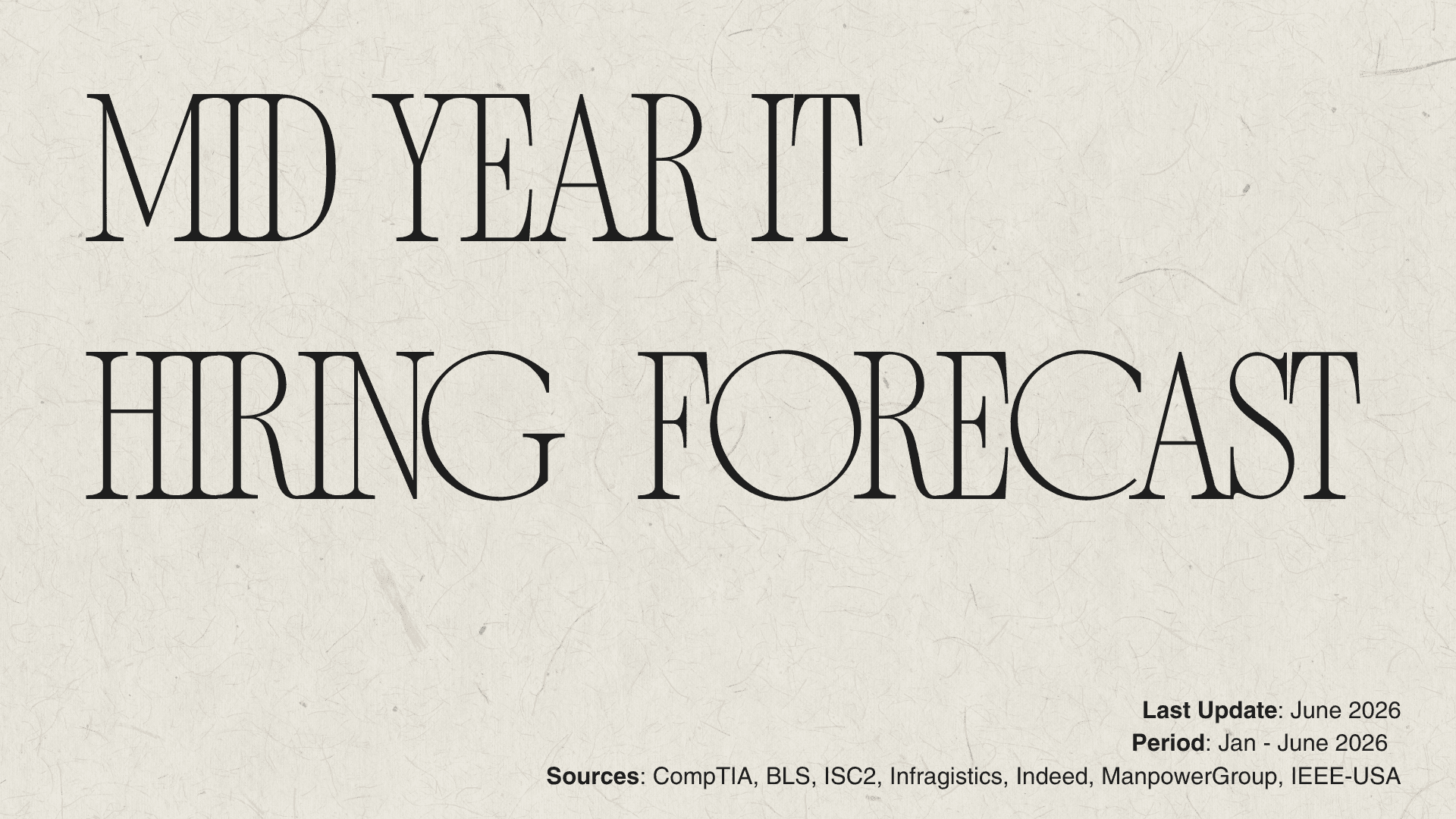 Mid Year IT Hiring Forecast