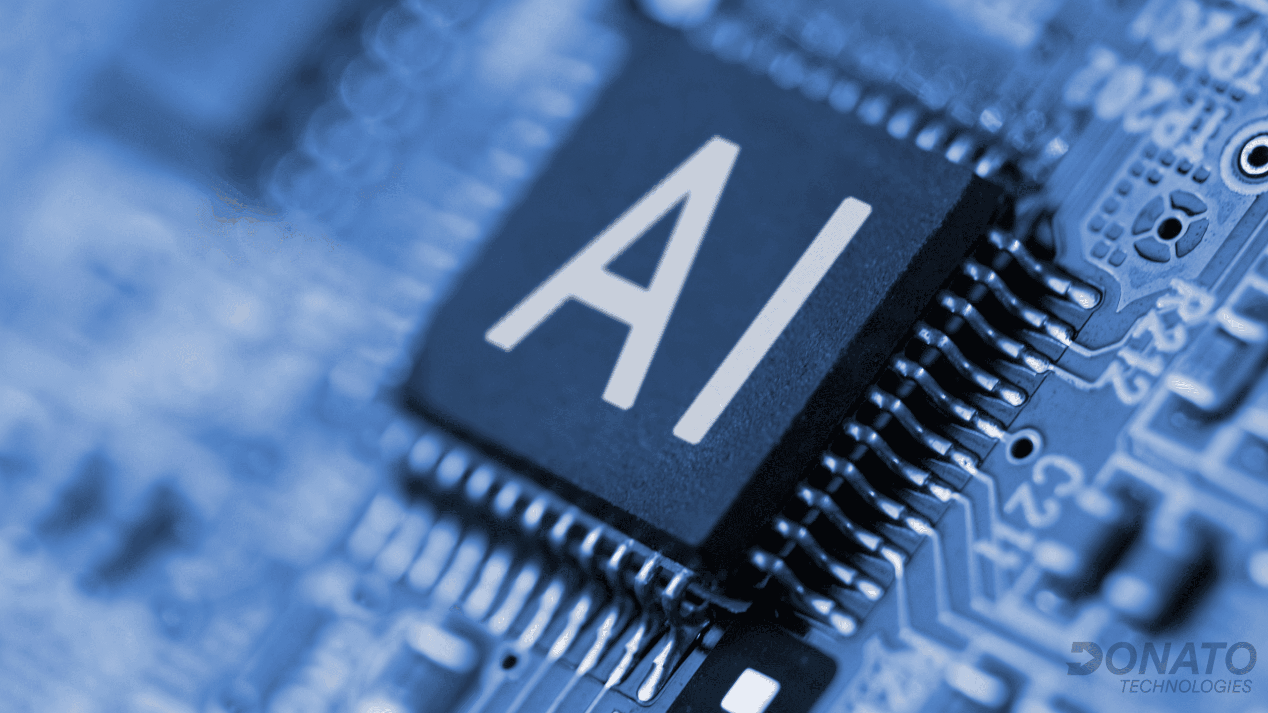 Image of an AI Chip designed to highlight the emergence of the technology and Donato Technologies adoption and ethical challenges