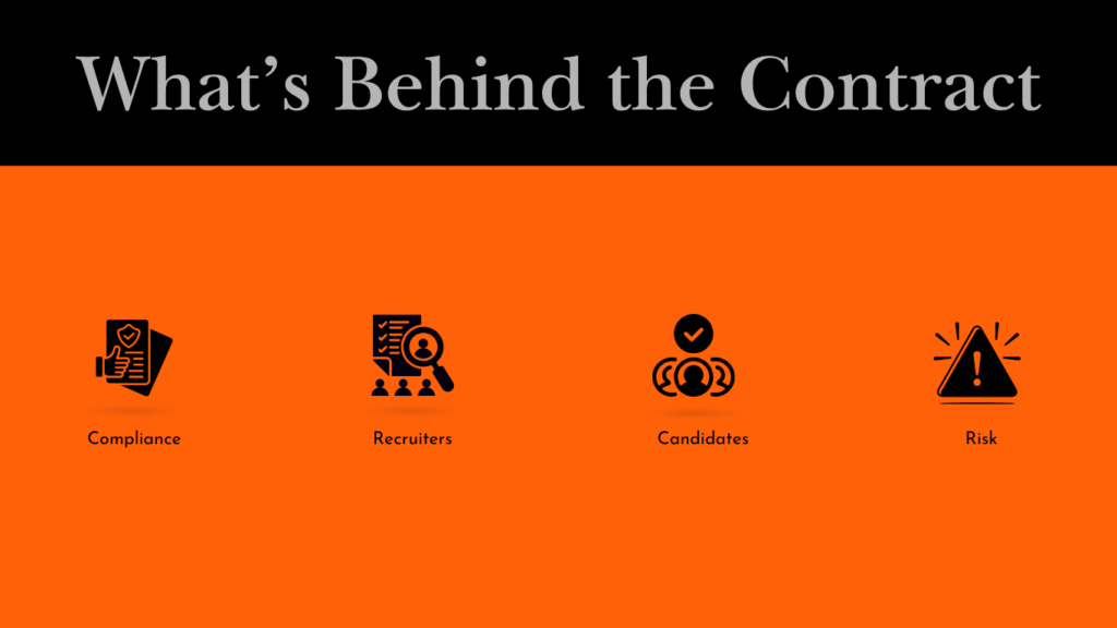 Key factors hidden within staffing contracts including compliance and candidate quality