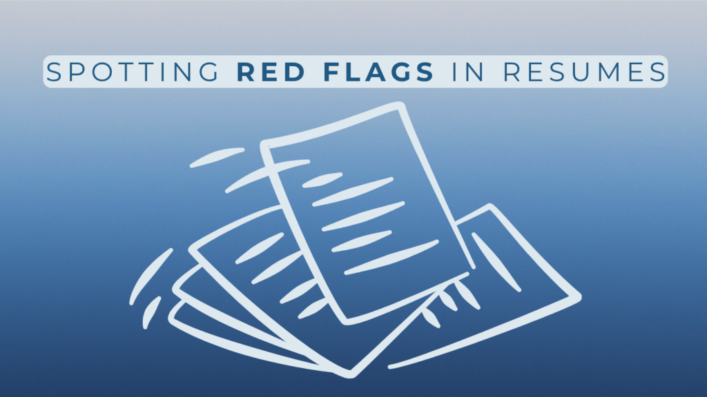 Documents with highlighted warning markers illustrating common resume red flags and mistakes that can hurt job applications.